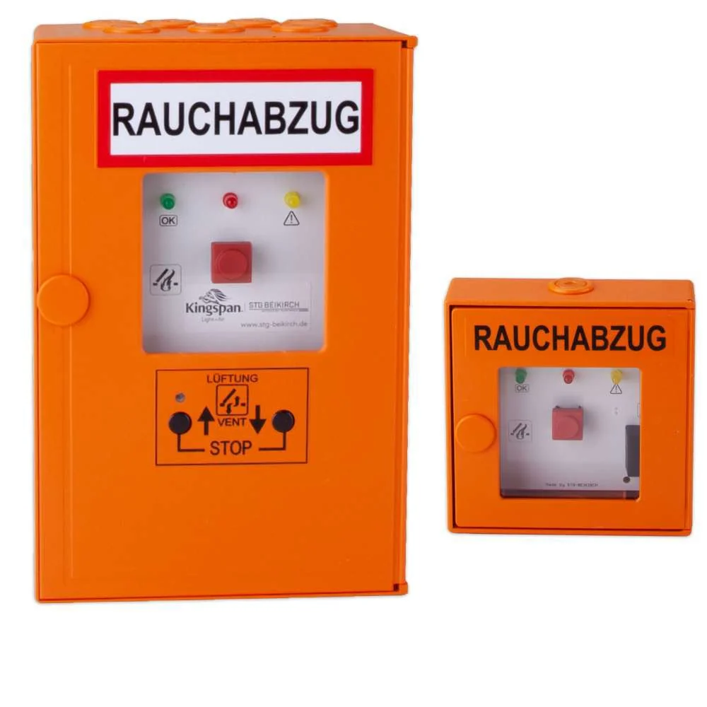 Bedientaster einer Rauch- und Wärmeabzugsanlage